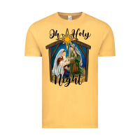 Vintage Mustard oh holy night holy family Vintage Tee - RanaPortraitStore