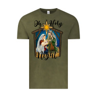 Vintage Olive oh holy night holy family Vintage Tee - RanaPortraitStore