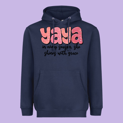 Yaya In Every Season, She Shines With Grace Heavyweight Hoodie Designed By Maliassmallbusiness