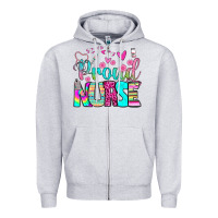 Heather Grey proud nurse Zipper Hoodie - BundleAndBundleShop