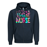 Navy proud nurse Zipper Hoodie - BundleAndBundleShop