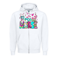 White proud nurse Zipper Hoodie - BundleAndBundleShop