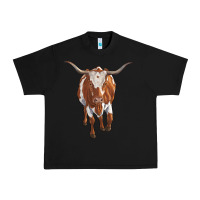 Black longhorn cow Urban Heavy Tee - RanaPortraitStore