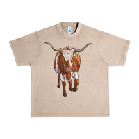 French Oak longhorn cow Urban Heavy Tee - RanaPortraitStore