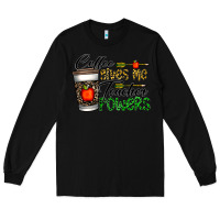 Black coffee gives me teacher powers Long Sleeve Tee - CowhideDigitalArt