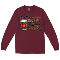 Burgundy coffee gives me teacher powers Long Sleeve Tee - CowhideDigitalArt