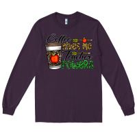 Plum coffee gives me teacher powers Long Sleeve Tee - CowhideDigitalArt