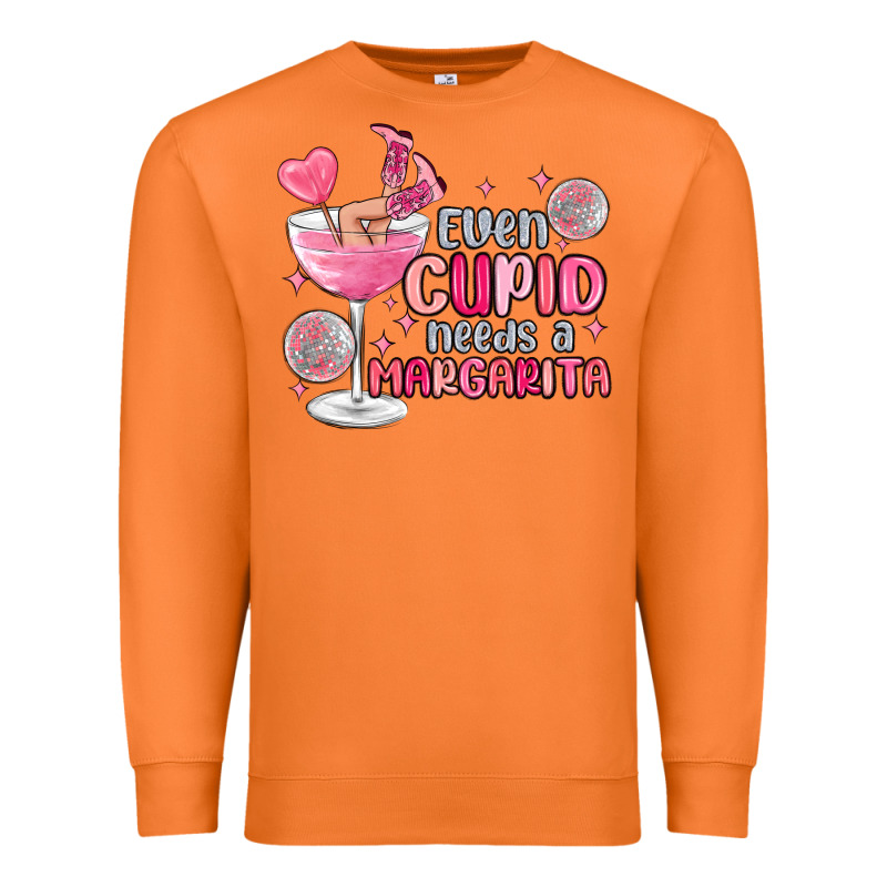 Even Cupid Needs A Margarita Premium Sweatshirt by MaliasSmallBusiness | Teevron