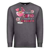 Charcoal Heather even cupid needs a margarita Premium Sweatshirt - MaliasSmallBusiness