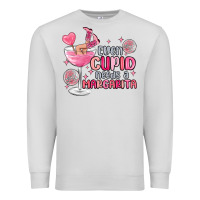 Dove Grey even cupid needs a margarita Premium Sweatshirt - MaliasSmallBusiness
