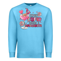 Ocean Blue even cupid needs a margarita Premium Sweatshirt - MaliasSmallBusiness