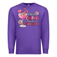 Purple even cupid needs a margarita Premium Sweatshirt - MaliasSmallBusiness