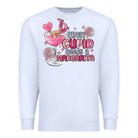 White even cupid needs a margarita Premium Sweatshirt - MaliasSmallBusiness