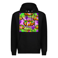 Black Mardi Gras king cake seamless pattern Premium Hoodie - BundleAndBundleShop