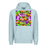 Blue Mist Mardi Gras king cake seamless pattern Premium Hoodie - BundleAndBundleShop