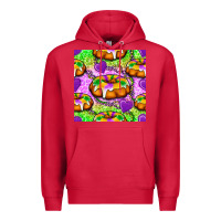 Cardinal Mardi Gras king cake seamless pattern Premium Hoodie - BundleAndBundleShop
