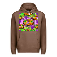 Chestnut Mardi Gras king cake seamless pattern Premium Hoodie - BundleAndBundleShop