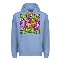 Colony Blue Mardi Gras king cake seamless pattern Premium Hoodie - BundleAndBundleShop