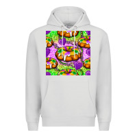 Dove Grey Mardi Gras king cake seamless pattern Premium Hoodie - BundleAndBundleShop