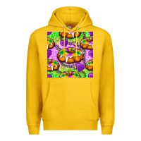 Lemon Mardi Gras king cake seamless pattern Premium Hoodie - BundleAndBundleShop