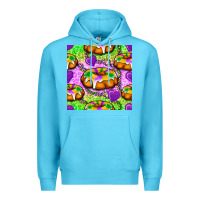 Ocean Blue Mardi Gras king cake seamless pattern Premium Hoodie - BundleAndBundleShop