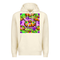Sandshell Mardi Gras king cake seamless pattern Premium Hoodie - BundleAndBundleShop