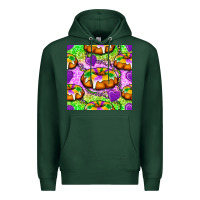 Sports Green Mardi Gras king cake seamless pattern Premium Hoodie - BundleAndBundleShop