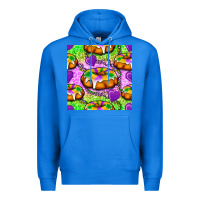 True Royal Mardi Gras king cake seamless pattern Premium Hoodie - BundleAndBundleShop