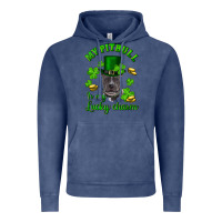 Vintage Denim St. Patrick's Day My Pitbull Is My Lucky Charm With Hat Vintage Hoodie - RanaPortraitStore