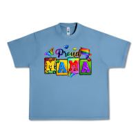 Pebble Blue proud mama Urban Heavy Tee - Zillion Design Studio