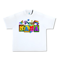 White proud mama Urban Heavy Tee - Zillion Design Studio