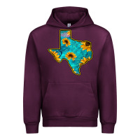 Mauve Wine Sunflower Turquoise Texas Urban Hoodie - Bettercallsaul