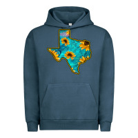 Pigment Midnight Navy Sunflower Turquoise Texas Urban Hoodie - Bettercallsaul