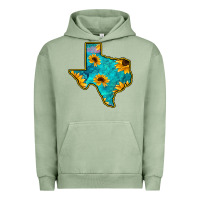 Pigment Oil Green Sunflower Turquoise Texas Urban Hoodie - Bettercallsaul