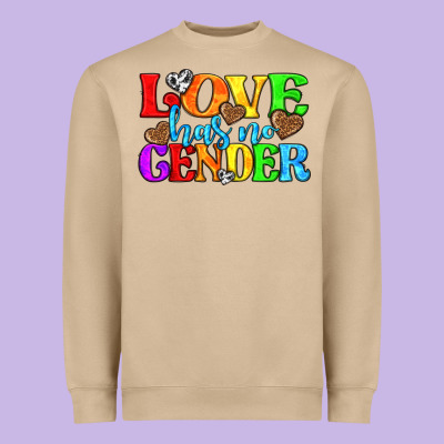 Heavyweight Sweatshirt love has no gender pride lgbtq