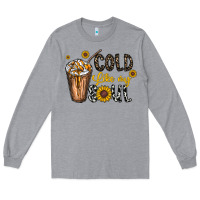 Heather Grey cold like my soul Long Sleeve Tee - CowhideDigitalArt