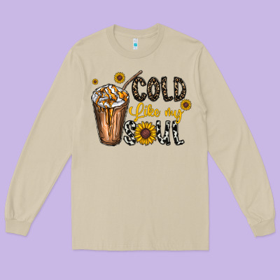 Cold Like My Soul Long Sleeve Tee Designed By Cowhidedigitalart