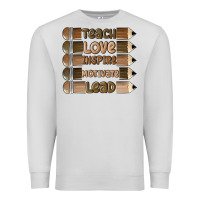 Dove Grey teach love inspire Premium Sweatshirt - MaliasSmallBusiness