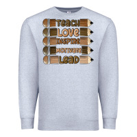 Heather Grey teach love inspire Premium Sweatshirt - MaliasSmallBusiness