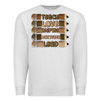 Oatmeal Heather teach love inspire Premium Sweatshirt - MaliasSmallBusiness