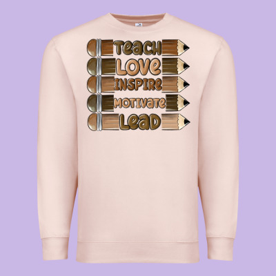 Teach Love Inspire Premium Sweatshirt Designed By Maliassmallbusiness