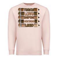 Pale Pink teach love inspire Premium Sweatshirt - MaliasSmallBusiness