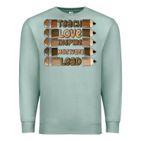 Seafoam teach love inspire Premium Sweatshirt - MaliasSmallBusiness