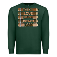 Sports Green teach love inspire Premium Sweatshirt - MaliasSmallBusiness
