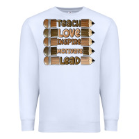 White teach love inspire Premium Sweatshirt - MaliasSmallBusiness