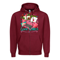 Burgundy love letter with typewriter Zipper Hoodie - AdoDesignShop