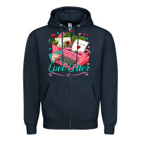 Navy love letter with typewriter Zipper Hoodie - AdoDesignShop