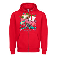 Red love letter with typewriter Zipper Hoodie - AdoDesignShop