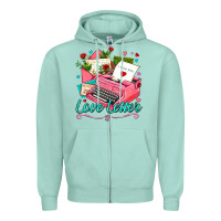 Seafoam love letter with typewriter Zipper Hoodie - AdoDesignShop
