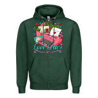 Sports Green love letter with typewriter Zipper Hoodie - AdoDesignShop